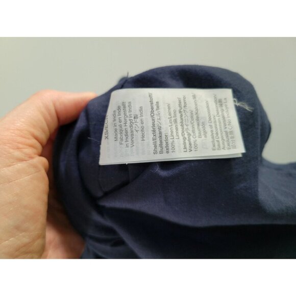 J.Crew Shift Dress Embroidered Button Back Sleeveless Blue Linen Resorts New XS - Picture 8 of 8